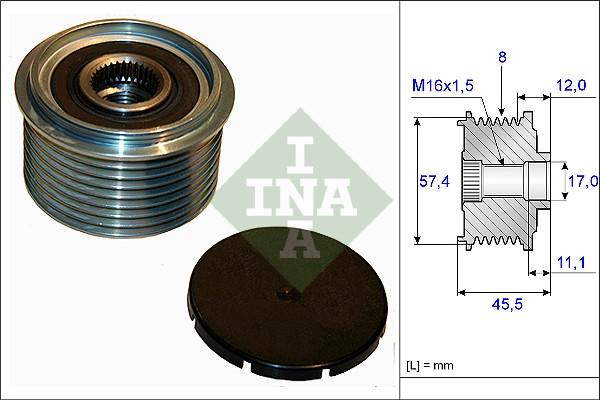 Wilmink Group WG1253646 - Pulley, alternator, freewheel clutch autospares.lv