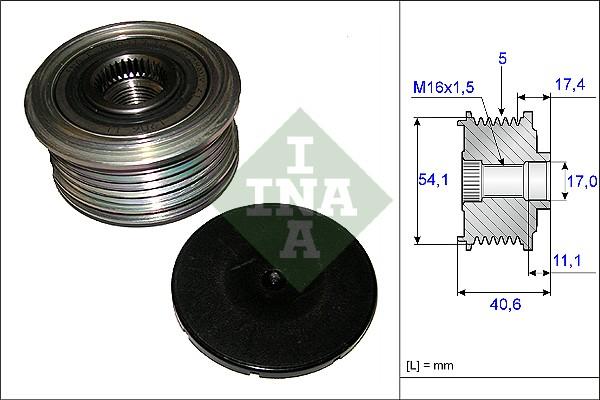 Wilmink Group WG1253665 - Pulley, alternator, freewheel clutch autospares.lv