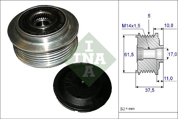 Wilmink Group WG1253683 - Pulley, alternator, freewheel clutch autospares.lv