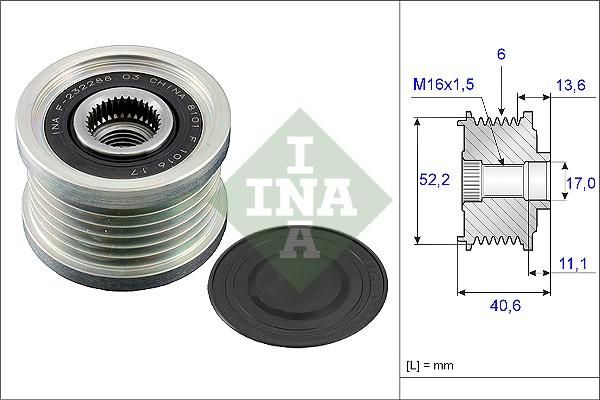 Wilmink Group WG1253625 - Pulley, alternator, freewheel clutch autospares.lv