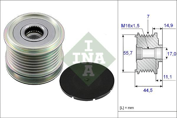 Wilmink Group WG1253623 - Pulley, alternator, freewheel clutch autospares.lv