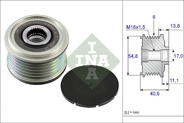 Wilmink Group WG1253678 - Pulley, alternator, freewheel clutch autospares.lv