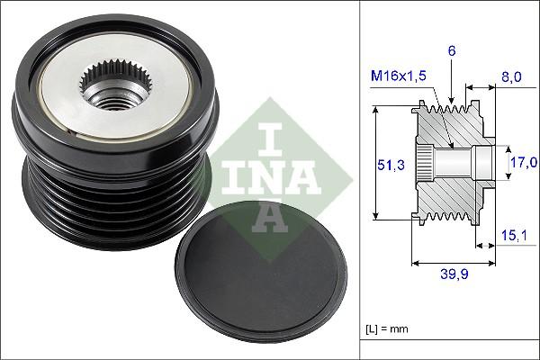 Wilmink Group WG1253818 - Pulley, alternator, freewheel clutch autospares.lv