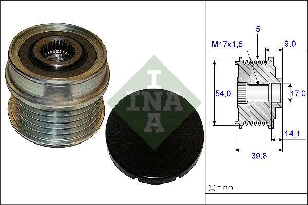 Wilmink Group WG1253745 - Pulley, alternator, freewheel clutch autospares.lv