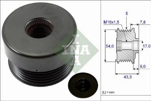 Wilmink Group WG1253746 - Pulley, alternator, freewheel clutch autospares.lv