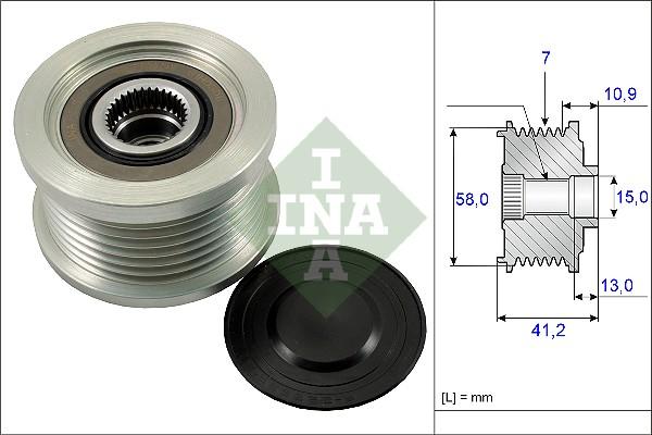 Wilmink Group WG1253747 - Pulley, alternator, freewheel clutch autospares.lv