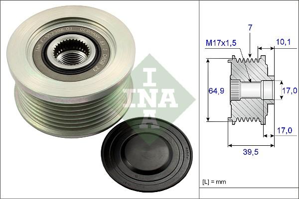 Wilmink Group WG1253751 - Pulley, alternator, freewheel clutch autospares.lv