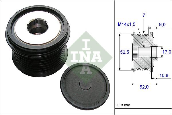 Wilmink Group WG1253779 - Pulley, alternator, freewheel clutch autospares.lv