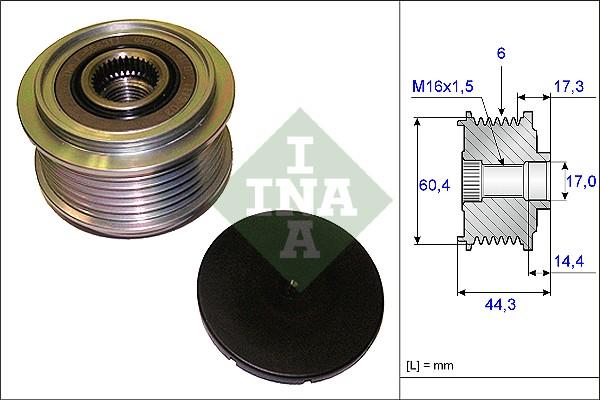 Wilmink Group WG1253777 - Pulley, alternator, freewheel clutch autospares.lv