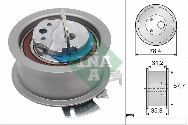 Wilmink Group WG1252415 - Tensioner Pulley, timing belt autospares.lv