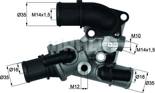 Wilmink Group WG1217563 - Coolant thermostat / housing autospares.lv