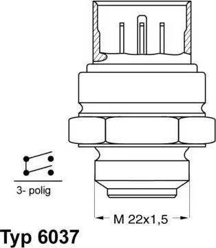 Wilmink Group WG1700188 - Temperature Switch, radiator / air conditioner fan autospares.lv