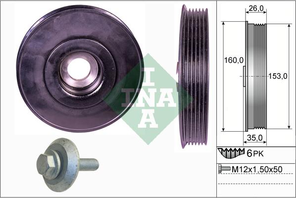 Wilmink Group WG1781154 - Belt Pulley, crankshaft autospares.lv