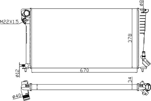 Wilmink Group WG1721493 - Radiator, engine cooling autospares.lv