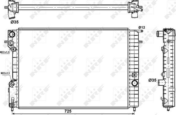 Wilmink Group WG1721555 - Radiator, engine cooling autospares.lv