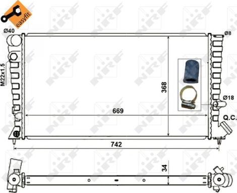 Wilmink Group WG1721702 - Radiator, engine cooling autospares.lv