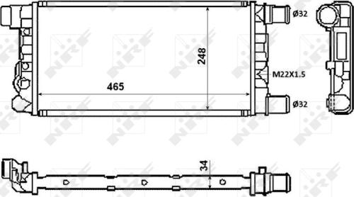 Wilmink Group WG1723542 - Radiator, engine cooling autospares.lv