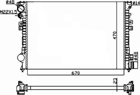 Wilmink Group WG1723587 - Radiator, engine cooling autospares.lv