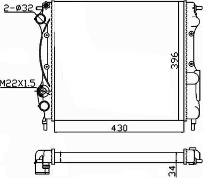 Wilmink Group WG1723571 - Radiator, engine cooling autospares.lv