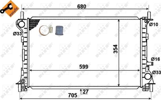 Wilmink Group WG1723330 - Radiator, engine cooling autospares.lv