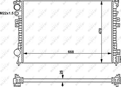 Wilmink Group WG1723239 - Radiator, engine cooling autospares.lv