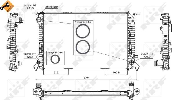 Wilmink Group WG1722542 - Radiator, engine cooling autospares.lv