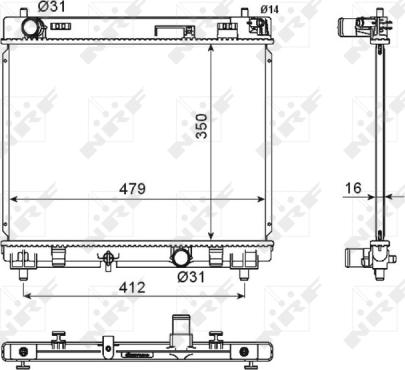 Wilmink Group WG1722501 - Radiator, engine cooling autospares.lv