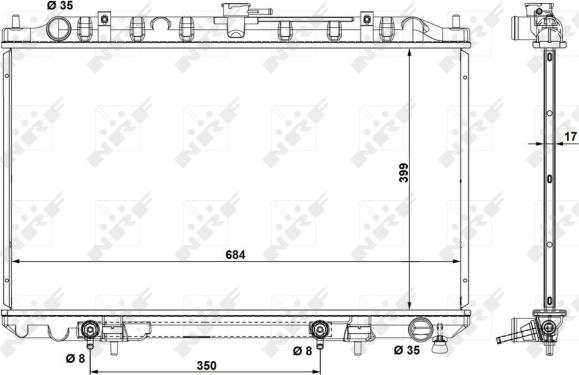 Wilmink Group WG1722520 - Radiator, engine cooling autospares.lv