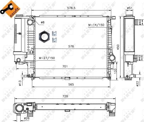 Wilmink Group WG1722656 - Radiator, engine cooling autospares.lv