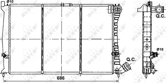 Wilmink Group WG1722025 - Radiator, engine cooling autospares.lv