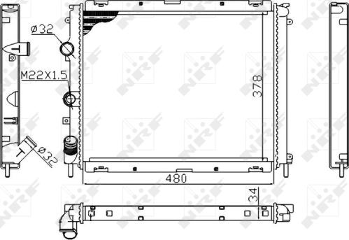 Wilmink Group WG1722140 - Radiator, engine cooling autospares.lv