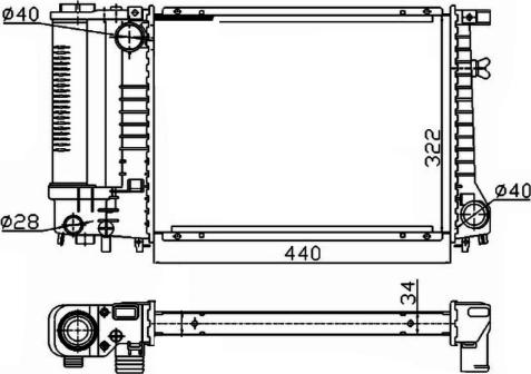 Wilmink Group WG1722307 - Radiator, engine cooling autospares.lv