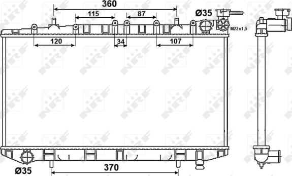 Wilmink Group WG1722389 - Radiator, engine cooling autospares.lv