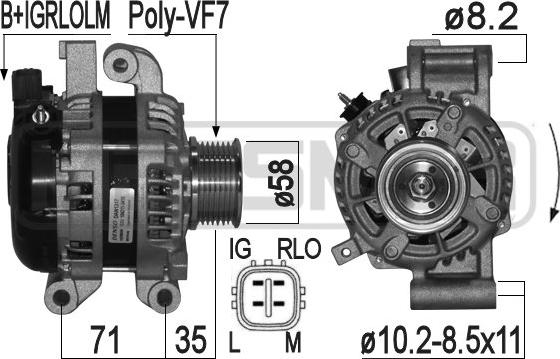 Wilmink Group WG2011252 - Alternator autospares.lv