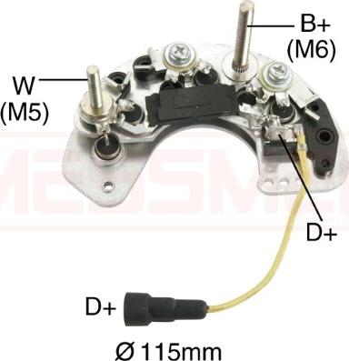 Wilmink Group WG2012522 - Rectifier, alternator autospares.lv