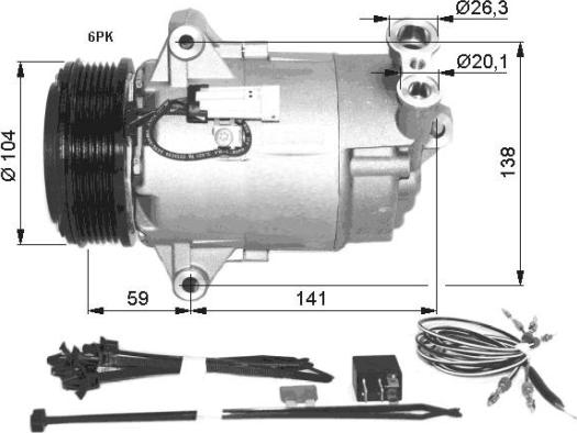 Wilmink Group WG2159330 - Compressor, air conditioning autospares.lv