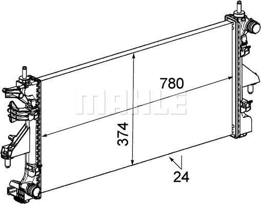 Wilmink Group WG2184099 - Radiator, engine cooling autospares.lv