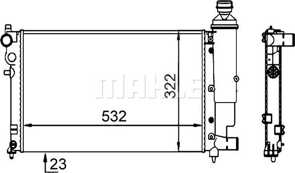 Wilmink Group WG2184128 - Radiator, engine cooling autospares.lv