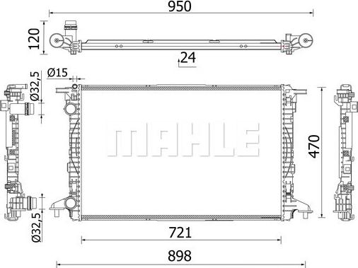 Wilmink Group WG2183152 - Radiator, engine cooling autospares.lv