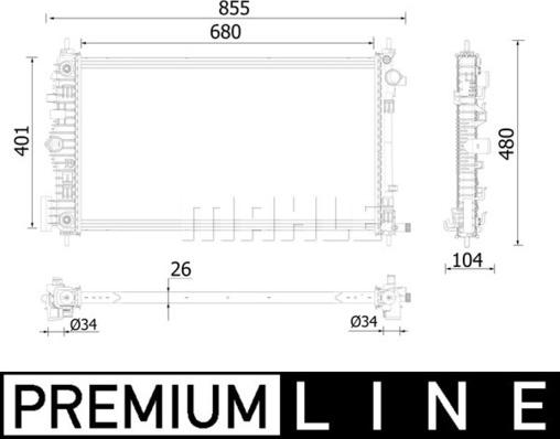 Wilmink Group WG2183187 - Radiator, engine cooling autospares.lv