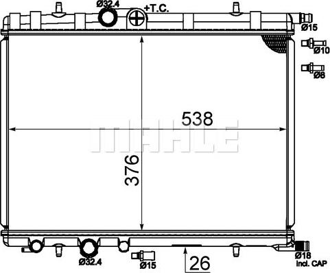 Wilmink Group WG2183705 - Radiator, engine cooling autospares.lv