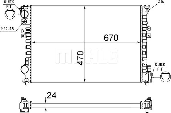 Wilmink Group WG2183787 - Radiator, engine cooling autospares.lv