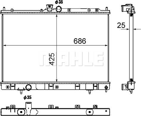 Wilmink Group WG2182915 - Radiator, engine cooling autospares.lv