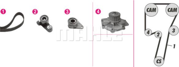 Wilmink Group WG2182192 - Water Pump & Timing Belt Set autospares.lv