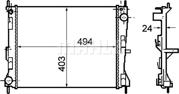 Wilmink Group WG2182824 - Radiator, engine cooling autospares.lv