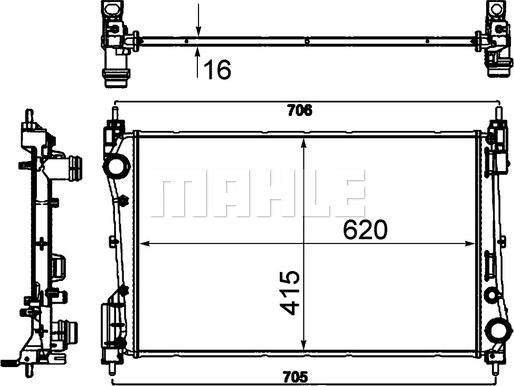 Wilmink Group WG2182877 - Radiator, engine cooling autospares.lv