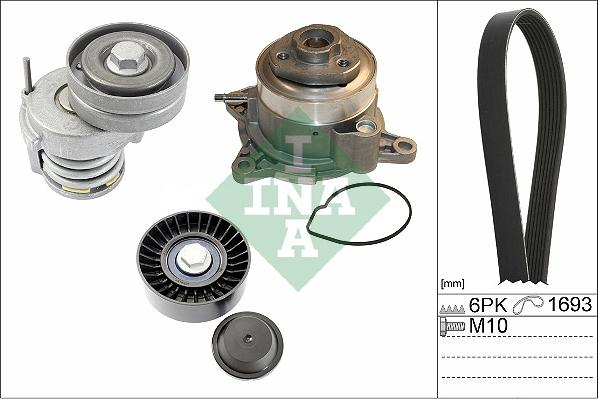 Wilmink Group WG2171308 - Water Pump + V-Ribbed Belt Set autospares.lv