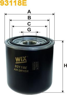 WIX Filters 93118E - Air Dryer Cartridge, compressed-air system autospares.lv