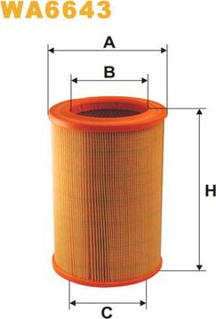 WIX Filters WA6643 - Air Filter, engine autospares.lv