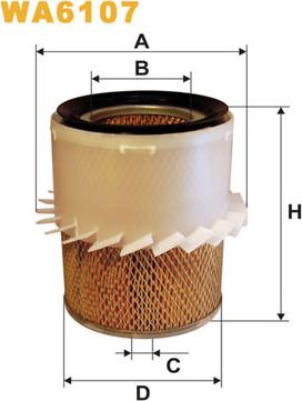 WIX Filters WA6107 - Air Filter, engine autospares.lv